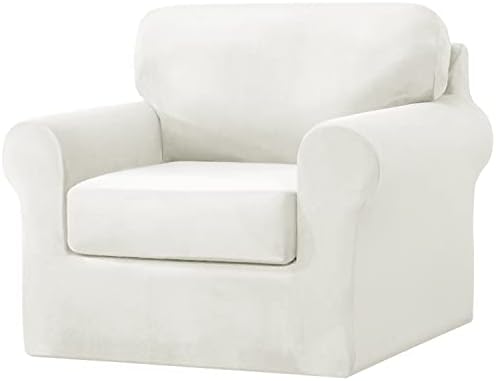 Vctops 3 Piece Velvet Stretch Sofa Cover Set