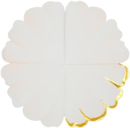 Blue Panda 50 Pack Pink Gold Petal Floral Napkins