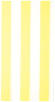 Bonjour Fte Light Yellow Cabana Stripe Guest Towels