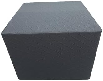 Square Ottoman Cover with Stretch Jacquard Fabric