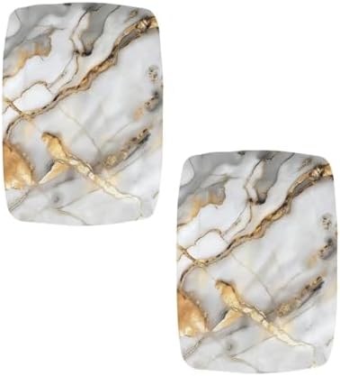 Marble Print Bar Stool Covers Set of 2