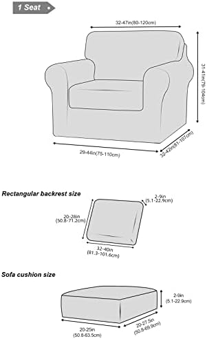 Vctops 3 Piece Velvet Stretch Sofa Cover Set