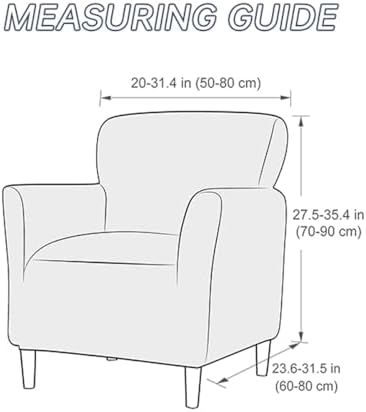 Stretch Velvet Armchair Slipcover for Living Room with Anti-Slip Design