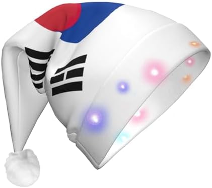 Republic Of Korea Flag Christmas Hat with LED Lights