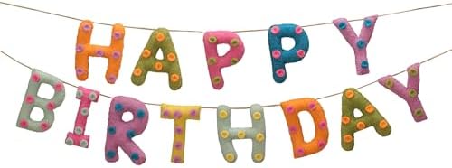 Folkulture Happy Birthday Garland 72 Inches