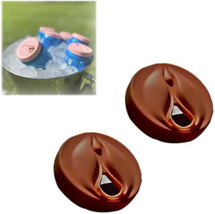 2Pcs Vagina Shaped Soda Can Lids Bachelor Party Novelty Gifts