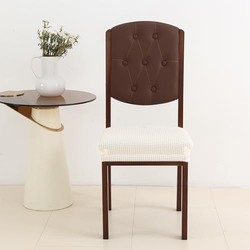 Dining Chair Seat Covers Set of 4 Stretch Jacquard Removable Washable