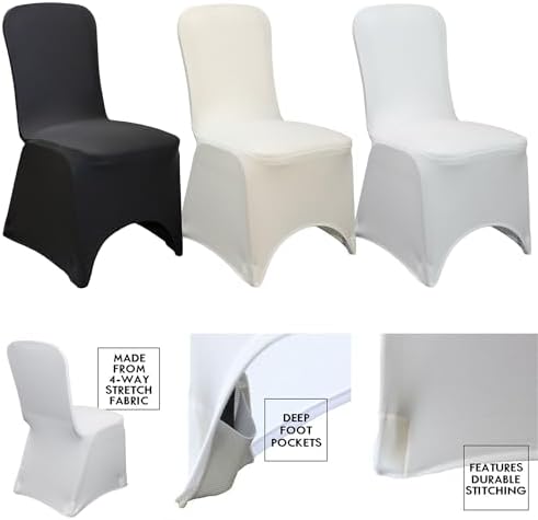 Your Chair Covers White Square Top Dining Chair Slipcovers