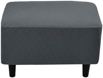 ZeugLung Rectangle Ottoman Slipcover with Stretch Jacquard Fabric