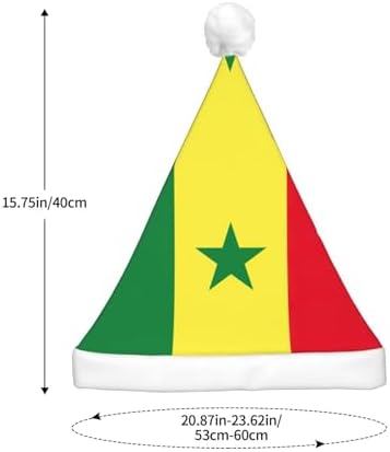 Senegal Flag Christmas Hat with LED Lights
