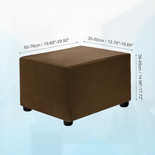Uxcell Stretch Stool Cover Dark Brown 50-76cm