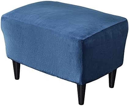 Stretch Velvet Ottoman Cover for Living Room Stool