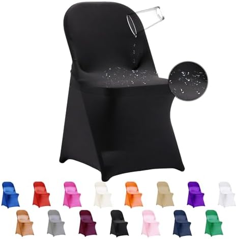 12 PCS Waterproof Stretch Spandex Chair Covers for Wedding and Party