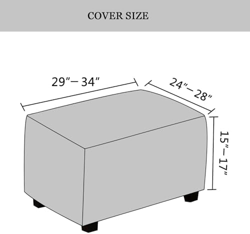 Roljzty Thick Soft Ottoman Cover for Stool and Foot Stool