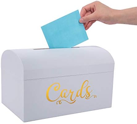 Fun Express White Gold Card Box - Wedding Party Supplies