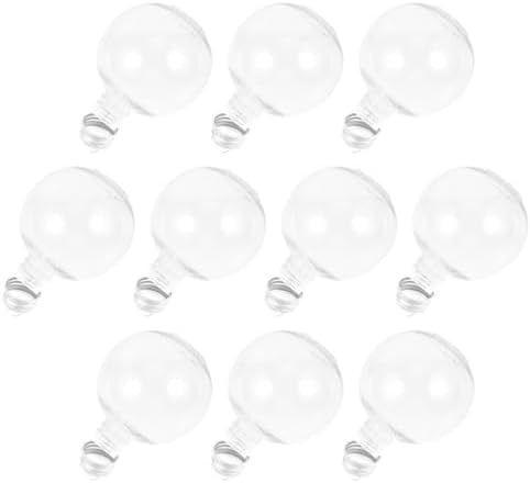 10Pcs Christmas Drink Balls with Caps Party Favors Silver