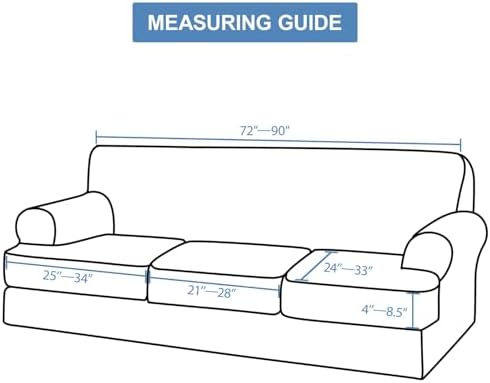 CUCRAF Velvet Sofa Cover 4 Piece Set
