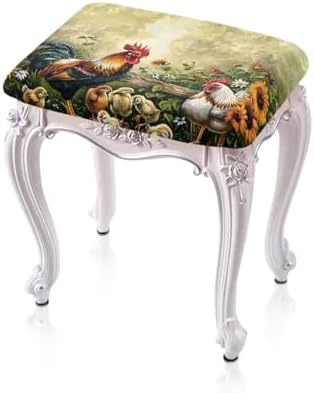 Tutolipy Stool Slipcovers Stretch Knitted Ottoman Cover