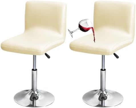 Bifaunvogel Waterproof Bar Stool Covers Set of 2 Beige