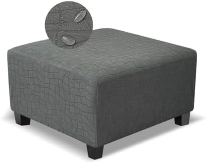 Soft Stretch Jacquard Square Ottoman Cover