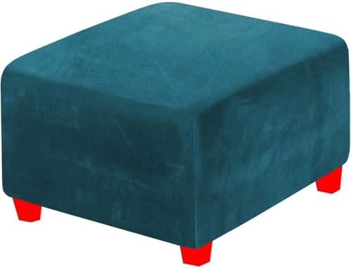 Velvet Stool Cover with Elastic Bottom for 20x20 to 42x42 Ottomans