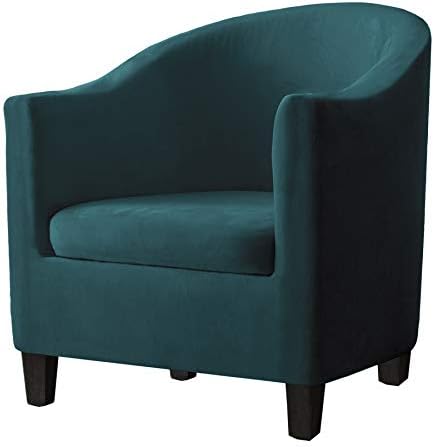 2 Piece Velvet Tub Chair Covers for Armchairs