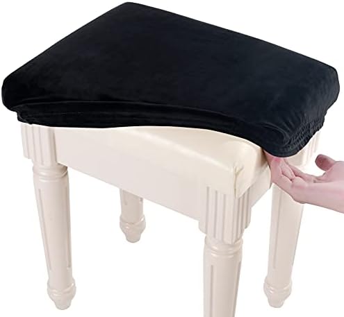 SINOSSO Soft Velvet Stool Cover Fit for Rectangular Bar Stools