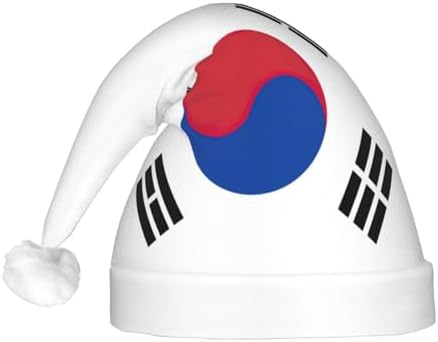 Republic Of Korea Flag Christmas Hat with LED Lights