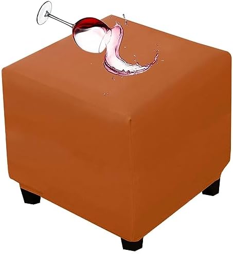 Bifaunvogel Waterproof Square Ottoman Slipcover Small Orange