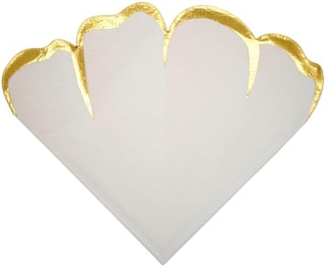 Blue Panda 50 Pack Pink Gold Petal Floral Napkins