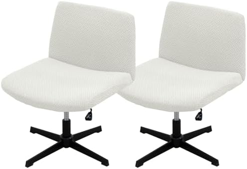 Dimatic Armless Office Chair Covers - White
