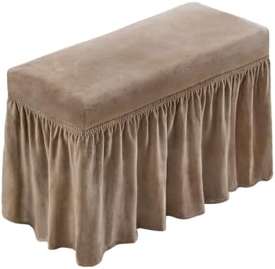 NICEEC Spandex Piano Bench Cover with Skirt and Ottoman