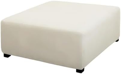 PureFit Super Stretch Form Fit Ottoman Cover - Medium-XL Ivory