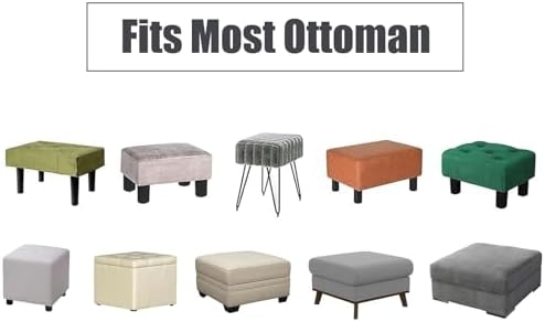 ZHUIYUAN Stretch Ottoman Cover Square and Rectangular