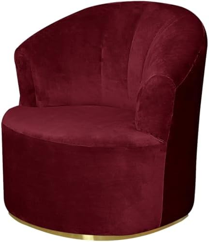Velvet Single Swivel Barrel Chair Cover for Home Decor