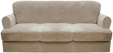 CUCRAF Velvet Sofa Cover 4 Piece Set