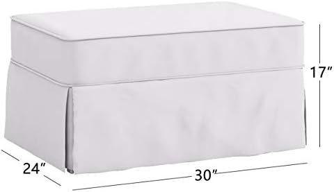 Custom Cotton Ottoman Slipcover Replacement for Pottery Barn PB Comfort Ottoman