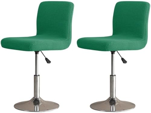 2 Pack Stretch Bar Stool Slipcovers with Back and Square Seat Covers