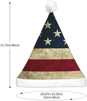 American Flag Christmas Hat with LED Lights