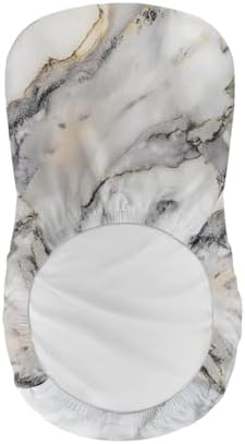 White Marble Stool Covers with Backs Set of 2