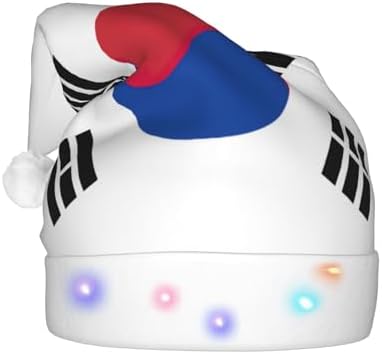 Republic Of Korea Flag Christmas Hat with LED Lights