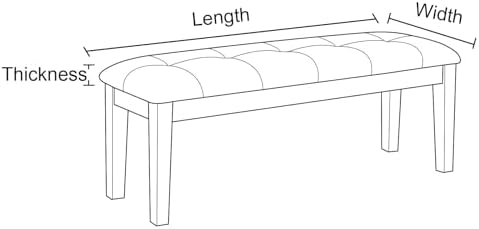 Sigmat Custom Long Bench Cover Waterproof Faux Leather Protector