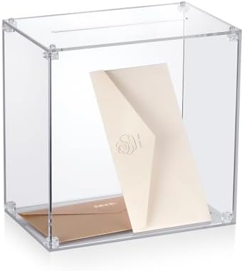 Clear Acrylic Card Box for Wedding and Party Supplies
