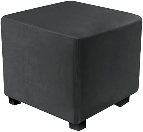 DUJUIKE Velvet Stool Cover for Square Ottoman