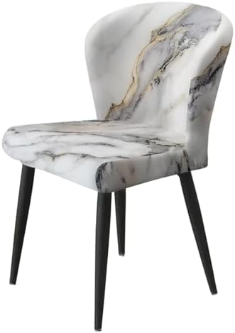 White Marble Stool Covers with Backs Set of 2