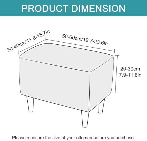 ZRCYXDW Rectangle Ottoman Cover Large