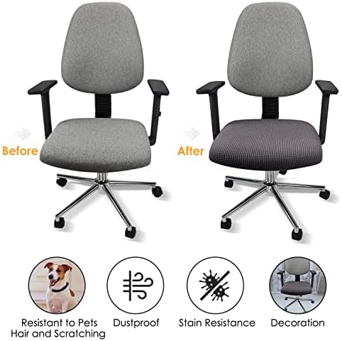 Yikko Soft Stretch Spandex Jacquard Slipcovers 4 Grey