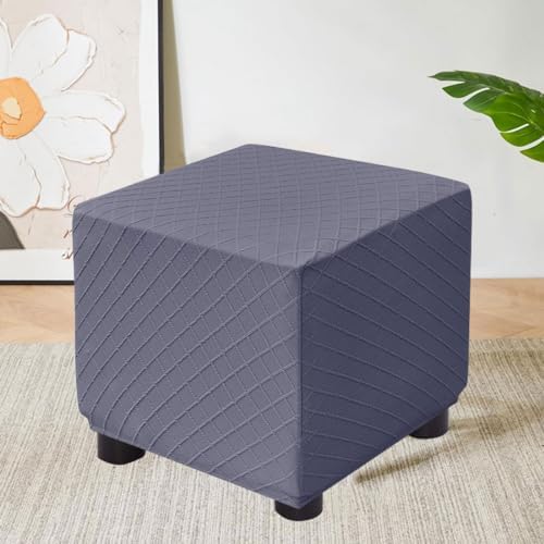 Bifaunvogel Square Ottoman Slipcover Dark Gray