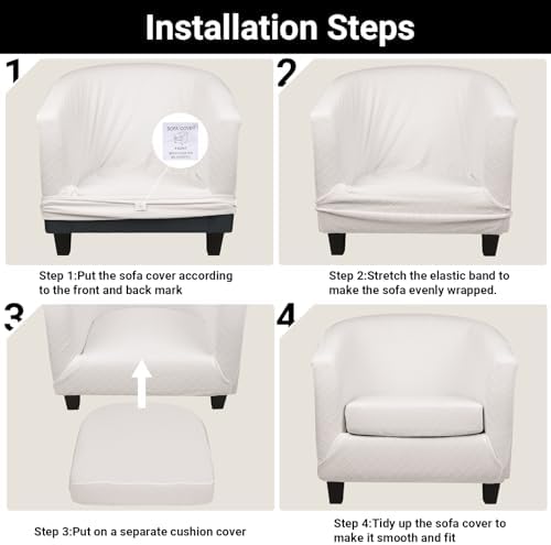 Treaful Club Chair Cover 2 Piece Set