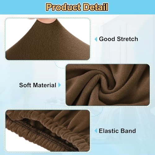 Uxcell Stretch Stool Cover Dark Brown 50-76cm